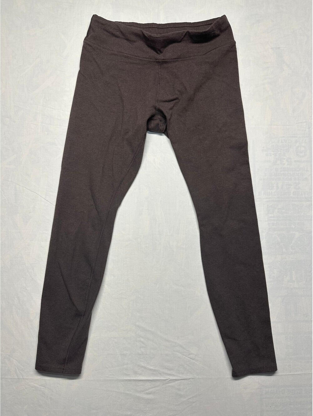 Pact Organic Cotton On-The-Go Leggings Chocolate Heather Brown Size Large EUC